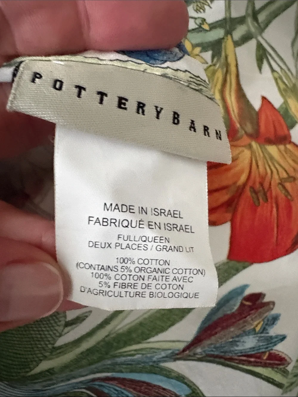 Pottery Barn Queen “Paradise Bird” Cotton Duvet Cover Set + Two Euro Shams